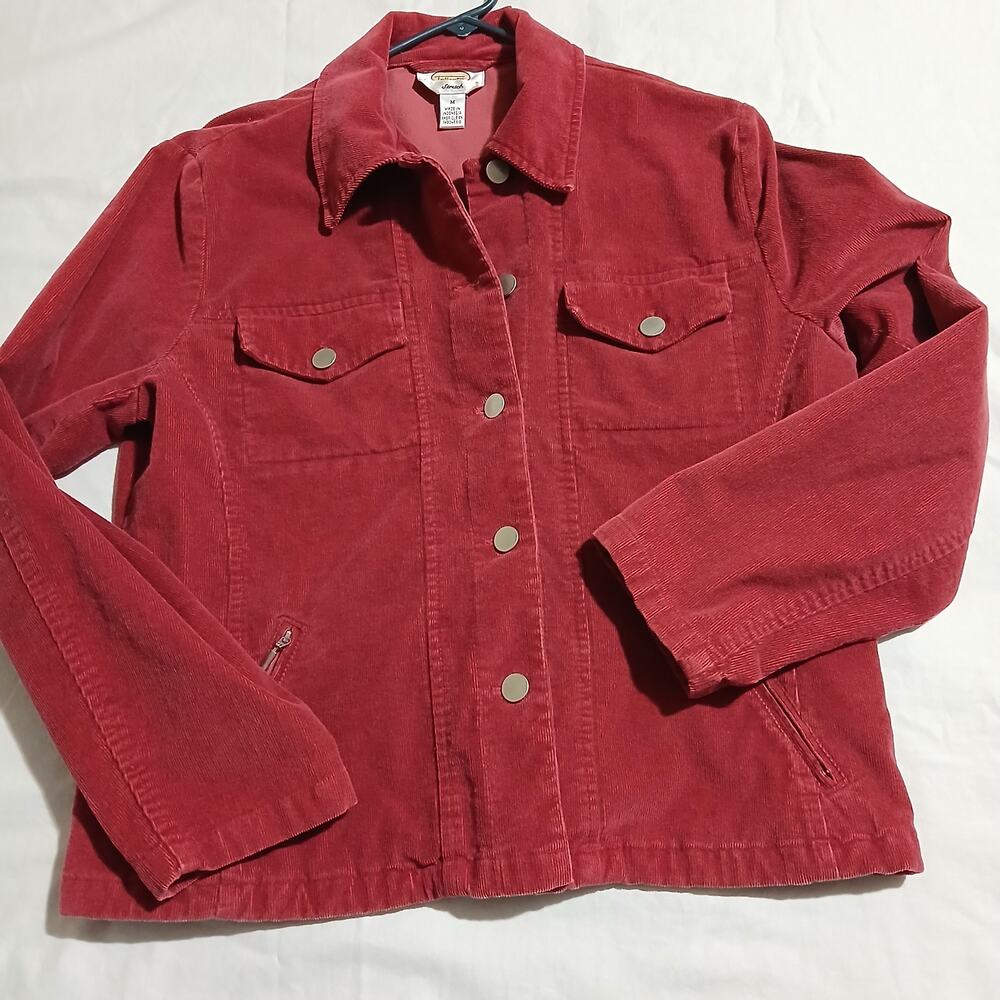 Talbots Petites Stretch Medium Raspberry Corduroy… - image 5